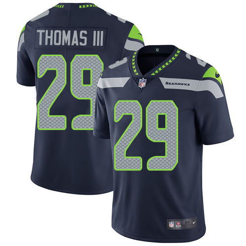 Nike Seahawks #29 Earl Thomas III Steel Blue Team Color Men's Stitched NFL Vapor Untouchable Limited Jersey - Click Image to Close